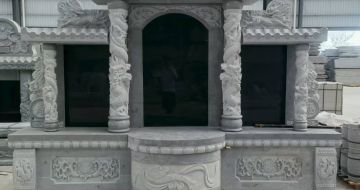 防城港 芝麻灰高档墓碑，土墓，可定制