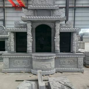 防城港 芝麻灰高档墓碑，土墓，可定制