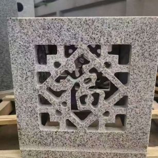 防城港 芝麻白花岗岩镂空雕花灯笼