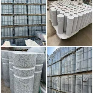 防城港 芝麻白花岗岩挡车柱、隔离柱多少钱