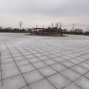 防城港 芝麻白火烧面-公园广场地铺效果