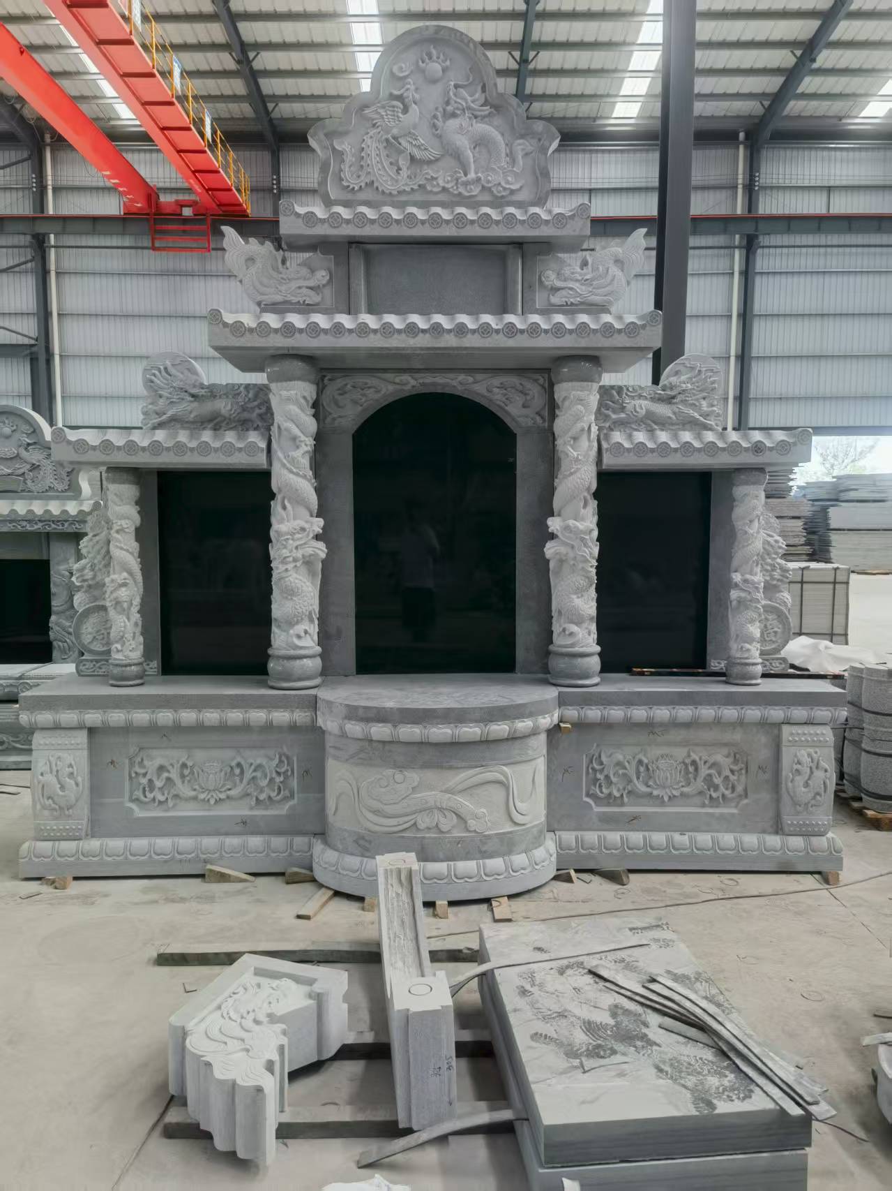 防城港 芝麻灰高档墓碑，土墓，可定制