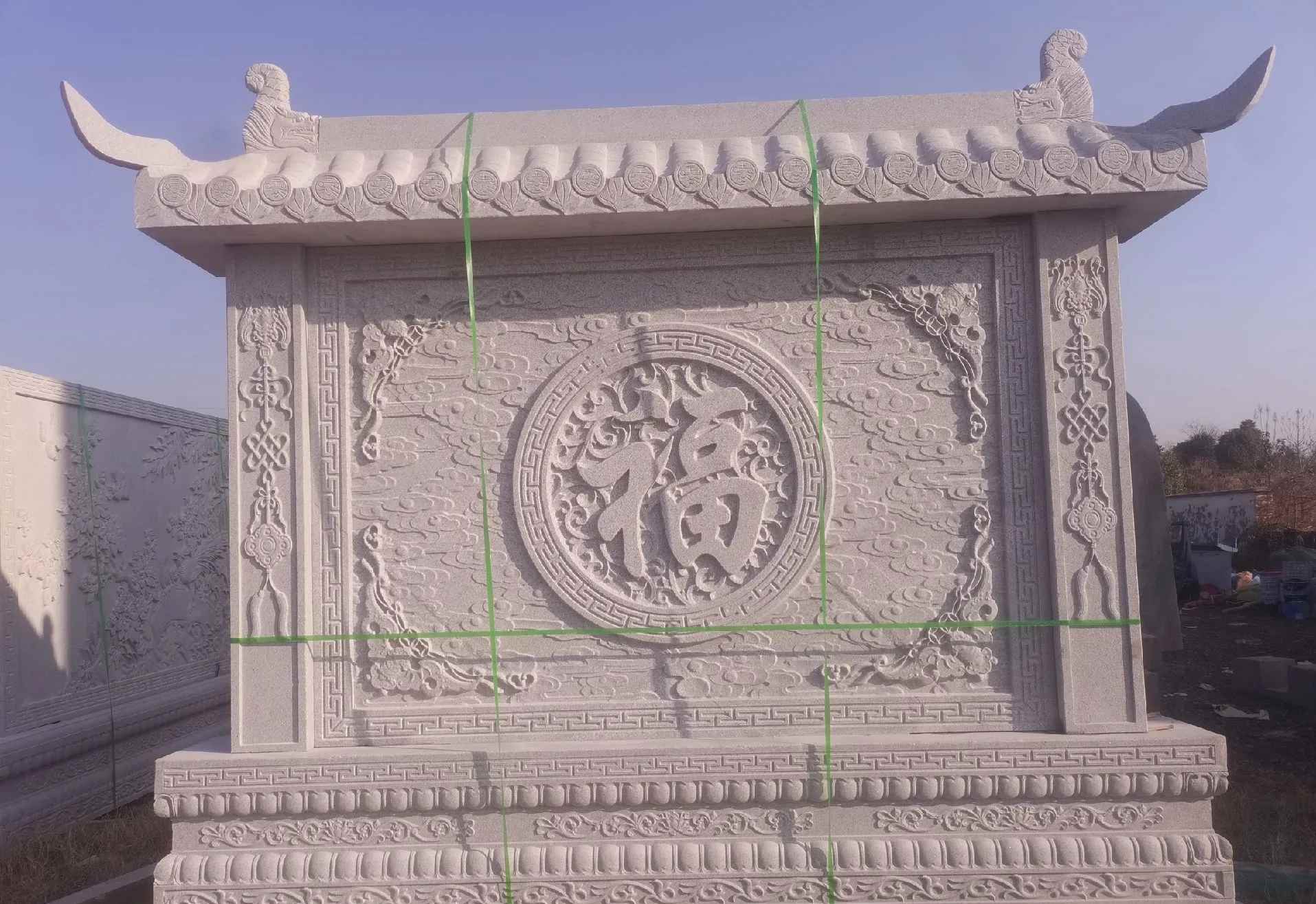 防城港 芝麻白花岗岩屏风，照壁，影壁