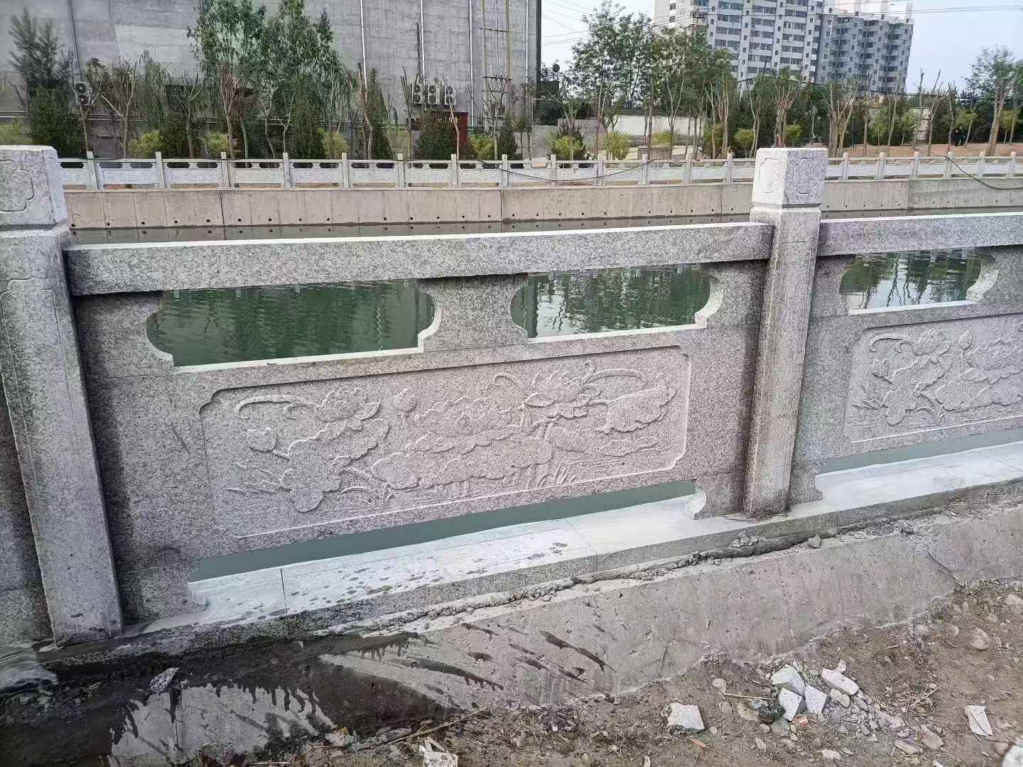 防城港 芙蓉白大花桥梁、河道，石材栏杆、围栏、护栏