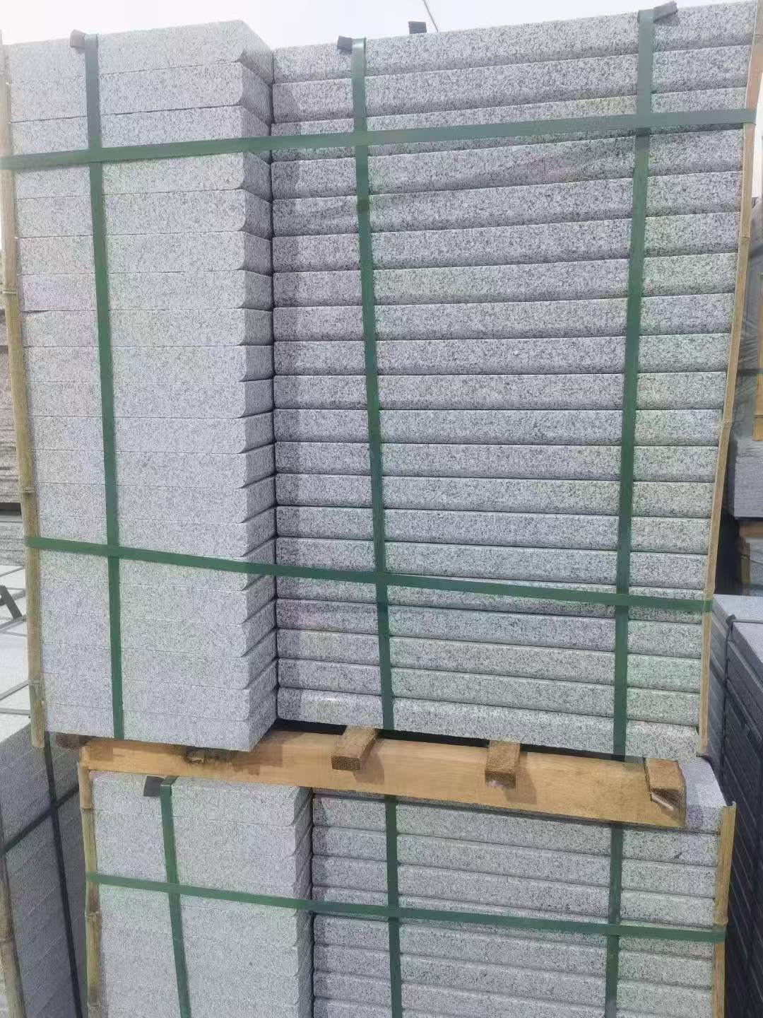 防城港 5公分芝麻白，倒斜角，室外楼梯踏步